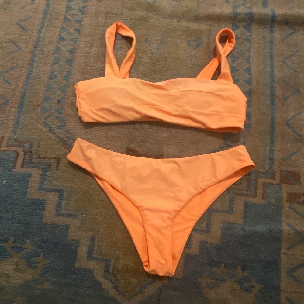 Neon orange bikini